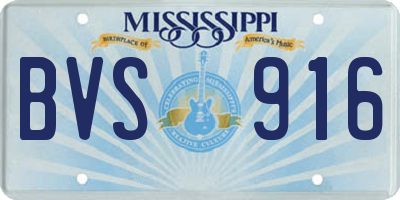 MS license plate BVS916