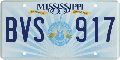 MS license plate BVS917