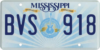 MS license plate BVS918