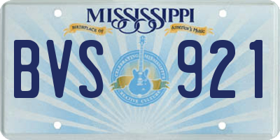MS license plate BVS921