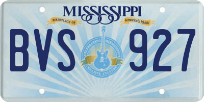 MS license plate BVS927