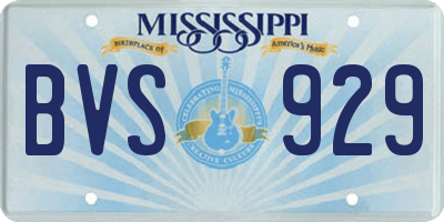 MS license plate BVS929