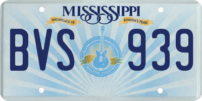 MS license plate BVS939