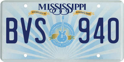 MS license plate BVS940