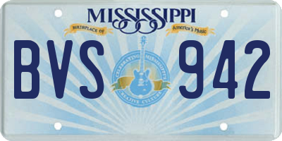 MS license plate BVS942