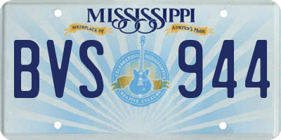 MS license plate BVS944