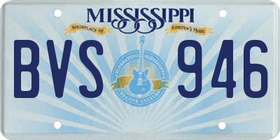 MS license plate BVS946