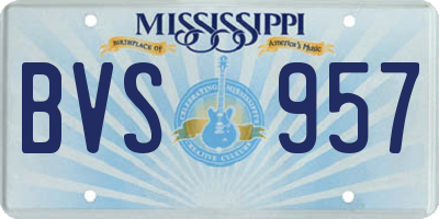 MS license plate BVS957