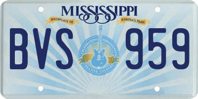 MS license plate BVS959