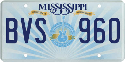 MS license plate BVS960
