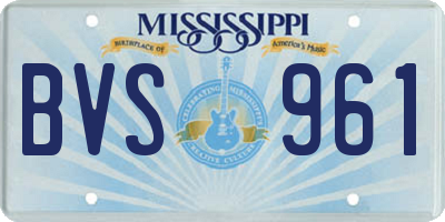 MS license plate BVS961