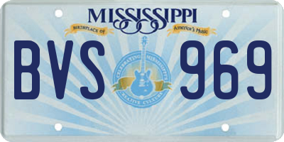 MS license plate BVS969