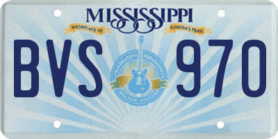 MS license plate BVS970
