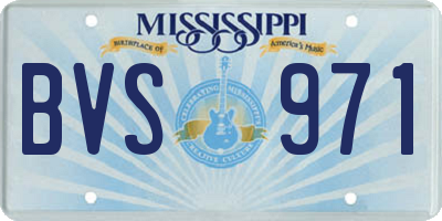 MS license plate BVS971