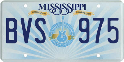MS license plate BVS975