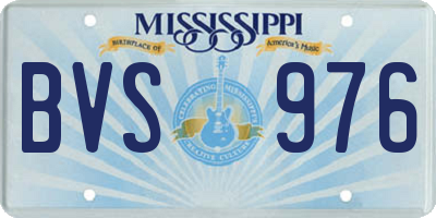 MS license plate BVS976