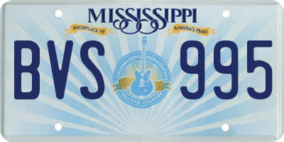 MS license plate BVS995