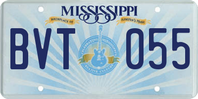 MS license plate BVT055