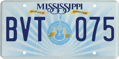 MS license plate BVT075