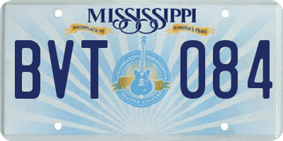 MS license plate BVT084