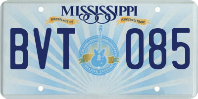 MS license plate BVT085
