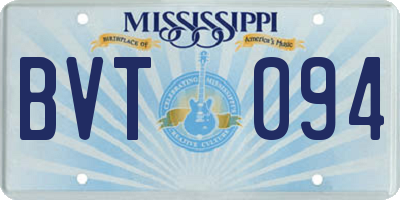 MS license plate BVT094