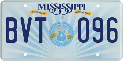 MS license plate BVT096