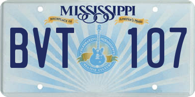 MS license plate BVT107