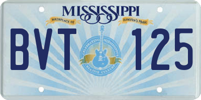 MS license plate BVT125