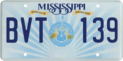 MS license plate BVT139