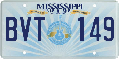 MS license plate BVT149