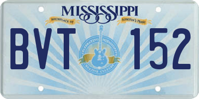 MS license plate BVT152