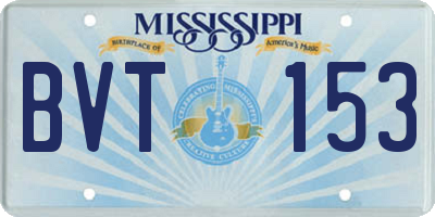 MS license plate BVT153