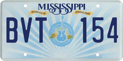 MS license plate BVT154