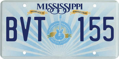 MS license plate BVT155
