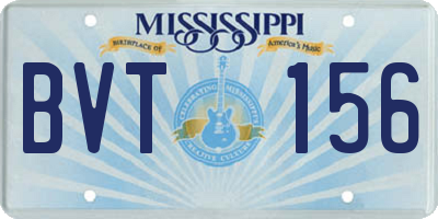 MS license plate BVT156