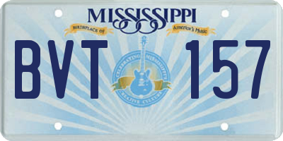 MS license plate BVT157