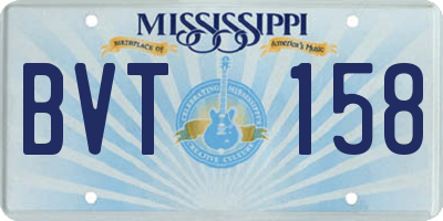 MS license plate BVT158