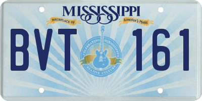 MS license plate BVT161
