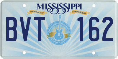 MS license plate BVT162