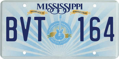 MS license plate BVT164