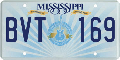 MS license plate BVT169