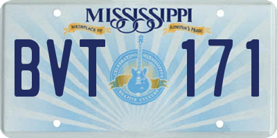 MS license plate BVT171