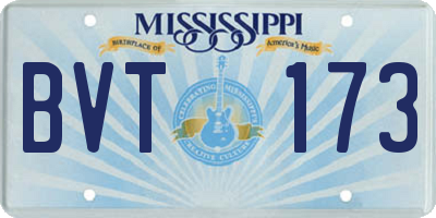 MS license plate BVT173