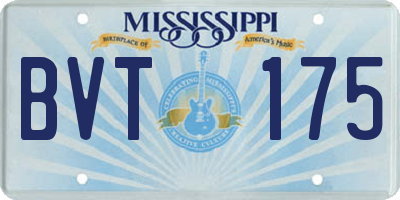 MS license plate BVT175
