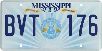 MS license plate BVT176