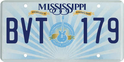 MS license plate BVT179