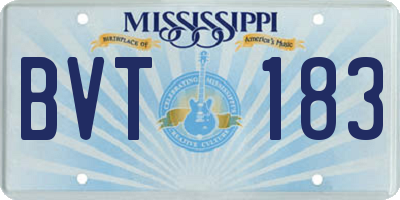 MS license plate BVT183