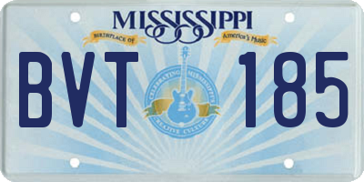 MS license plate BVT185