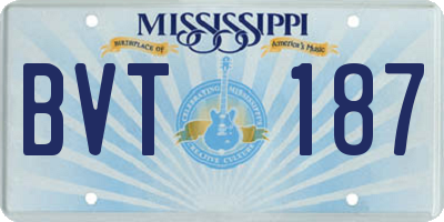 MS license plate BVT187